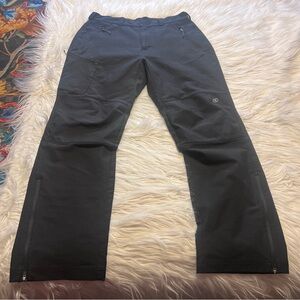 Black Men's Technical Cargo Pants with Zip Leg Openings
